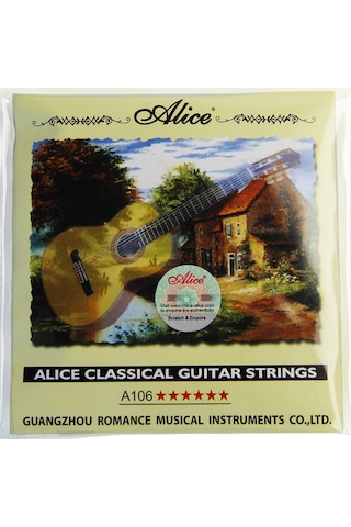 Alicek Lasik Gitar Tel Set Tam Takım 6 Adet Klasik Gitar Tel Seti