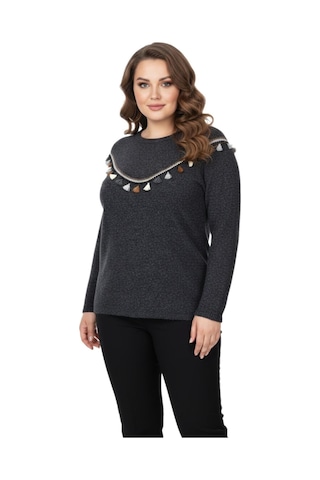Wearon Kadın Yumoş Önü Püsküllü Modelli Bluz Bgl-st05142 Antrasit