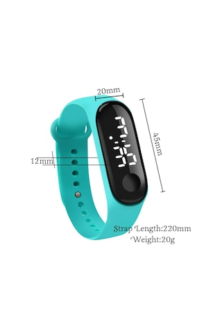 Homyl Led Dijital Saat Lüks Dokunmatik Ekran Silikon Kayış Kol