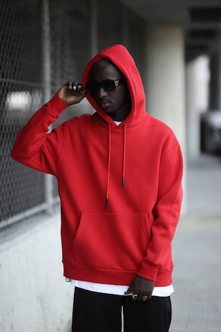 Kapşonlu 3 İplik Kalın İçi Polarlı Oversize Kangru Cepli Erkek Sweatshirt 001