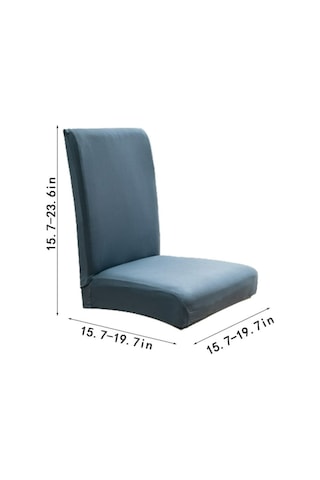 Xiyyadms Esnek Solide Mutfak Sandalye Kılıfı - Nemi Emici Toz Koruyucu Yıkama Kolay Spandex Dekoratif Koltuk Örtüsü Mavi