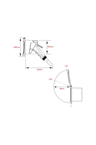 Marin 3 metre hortumlu duş başlığı ve beyaz plastik duş yuvası