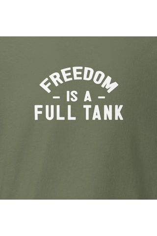 Wildstyle Freedom Is A Full Tank Motosiklet Özgürlük Vintage Baskılı Unisex Bisiklet Yaka Pamuklu Tişört - Hak