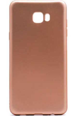Samsung Uyumlu Galaxy C7 Pro Kılıf Zore Premier Silikon Kapak Gold