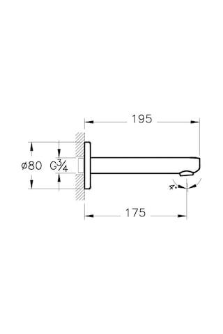Artema Root Round Çıkış Ucu Krom A42470 Krom
