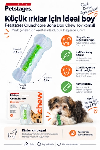Petstages Crunchcore Bone Dog Chew Toy Köpek Oyuncağı Xsmall