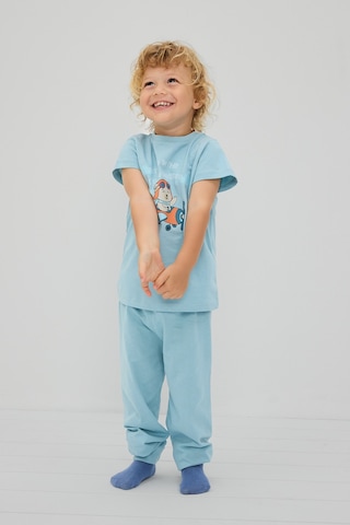 Defacto 2li Mavi Baskılı Kısa Kollu Pijama Takımı Erkek Bebek H5629a526aube526 Mavi-be526