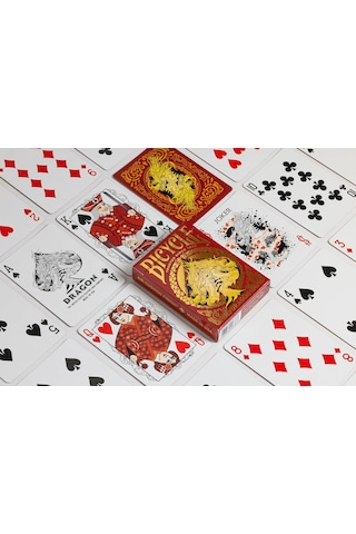 Bicycle Gold Dragon Red Oyun İskambil Kartı
