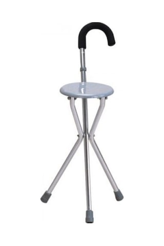 Wollex W911 Tabureli Oturaklı Baston Medikal Hasta Denge Bastonu