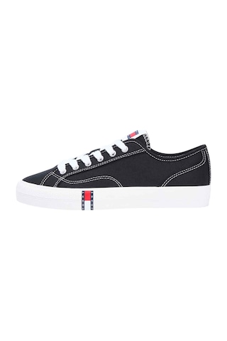 Tommy Hilfiger Kadın Marka Logolu Günlük Kullanıma Uygun Siyah Sneaker En0en02956 Bds-13273 Siyah