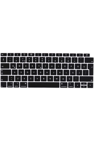 Lexroo Macbook Uyumlu 13.3' Air A1932 Klavye Koruyucu Silikon Ped - Siyah