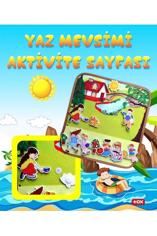 Tox Yaz Keçe Cırtlı Aktivite Sayfası - Çocuk Etkinlik . Eğiti