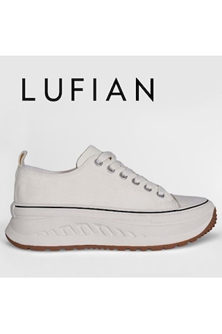 Lufian 121230092 Shay Kadın Jean Sneaker Spor Ayakkabı Beyaz Siyah