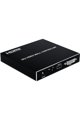Dark 2x2 Hdmı/dvı Video Wall Controller, 2 Giriş/4 Çıkış, 1080p, Rs232, Kumandalı DK HD MW2X2