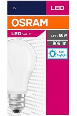 Osram Ledvance Value Cla 60 6500 Beyaz Işık E27 8,5w Led Ampul