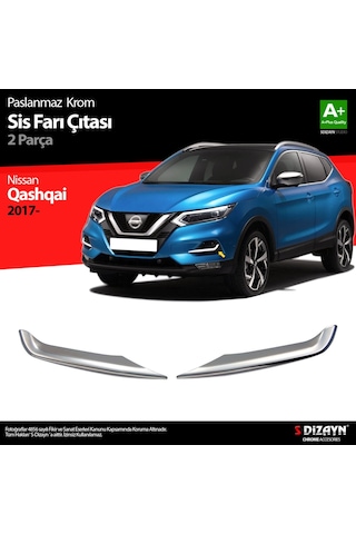 S-Dizayn  Nissan Qashqai Krom Sis Farı Çıtası 2 Prç 2017-2021