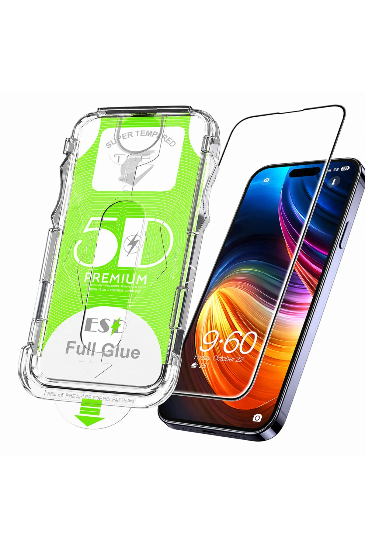 İphone 16 Pro Max Otomatik Takılan Ekran Koruyucu Temperli Cam Kolay Uygulama Çizilmez Darbeye Dayanıklı Parmak İzi Bırakmaz
