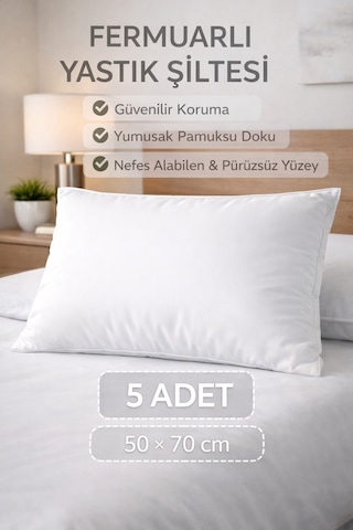 İç Yastık Kılıfı Fermuarlı 5 Adet Astar 50x70 Cm Yastık Şiltesi Çok Renkli