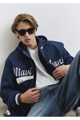 Mavi - Mavi Jeans Baskılı Lacivert Kolej Ceket 0110624-89353 Lacivert