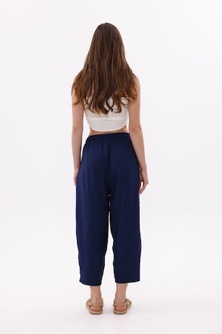 Genius Store Kadın Şalvar Cepli Ayrobin Şalvar Pantolon Ayarlanabilir Beli Lastikli Pantolon Kadın-şalvar Lacivert