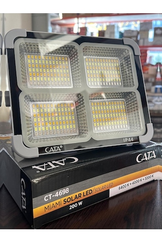 Ct-4698 Taşınabilir Şarjlı Solar Projektör 200w