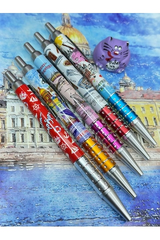 Bjorn 5'i 1 Arada Tükenmez Kalem Seti, St. Petersburg Hatıraları 475775219 Mavi