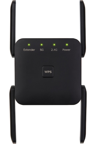 Sones 1200mbps 2.4g / 5g Wifi Genişletici Güçlendirici Tekrarlayıcı Ethernet Portunu Destekler Siyah Ab Fişi