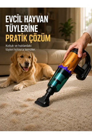 Yüksek Çekiş Gücüne Sahip Şarjlı El Süpürgesi Araç Ve Ev Kullanımına Uygun Diğer