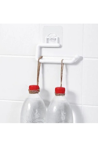 Youmex Beyaz Pp Malzeme Küçük Boy Duvar Takılı Mutfak Kağıt Havlu Tutucu - 14.5x6.3x7.5cm, 33g