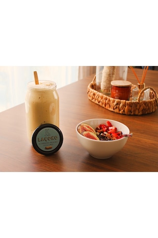 Laçoko Şekersiz Katkısız Glutensiz Vegan Doğal Az Kavrulmuş Çiğ Parçacıklı Extra Crunchy Fıstık Ezmesi 1 KG