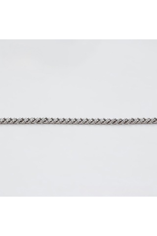 Platin Kaplama Klasik Gurmet Zincir Kolye / 50 Cm Silver