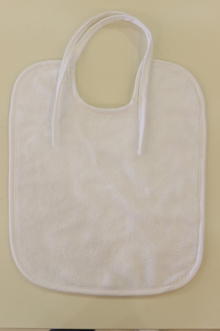 Triga Kadife Bebek Mama Önlüğü 25x30 cm Havlu Biyeli Mama Önlüğü
