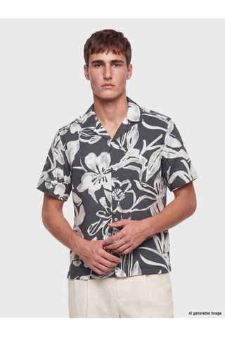Lcw Vision Siyah Regular Fit Desenli Erkek Gömlek