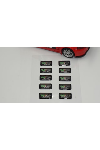 Skoda VRS Logo 3D Cam Açma Torpido Konsol Ayna Çıkartma Seti