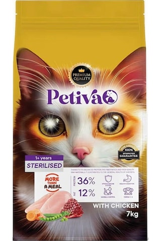 Kısırlaştırılmış Yetişkin Kediler İçin Tavuk Etli Kuru Kedi Maması 7 Kg, Tavuk