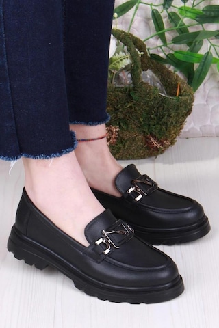 Papuçcity Fncy 03162 Kadın Günlük Loafer Ayakkabı Siyah