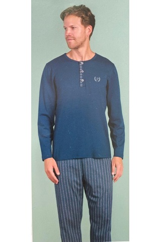 Pijadore Erkek %100 Pamuk Süprem Mevsimlik Uzun Kollu Pijama Takımı 1934 Yeşil