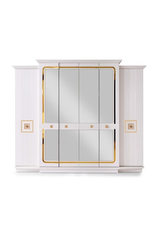 Arizona 6 Kapaklı Balkonlu Gardırop %100 Mdf