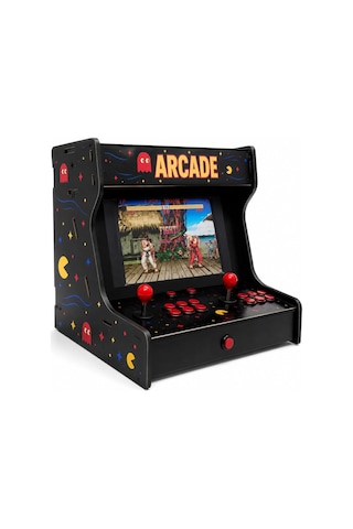 Retro Arcade Oyun Konsolu, 1000+ Klasik Oyunlu Mini Atari Makinesi, 2 Kişilik Joystickli Ev Tipi Nostaljik Oyun Kabini,