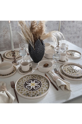 Timeless Brown Stackable Yemek / Kahvaltı Takımı 20 Parça 4 Kişilik 21972-73 Kahverengi