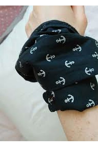 Herşey Nota Çapa Denizci Fular Bandana