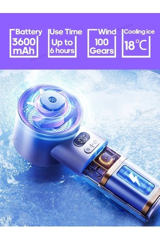 Trendooze Taşınabilir Mini Beyaz El Turbo Fan 100 Rüzgar Hızı Ayarlanabilir Beyaz