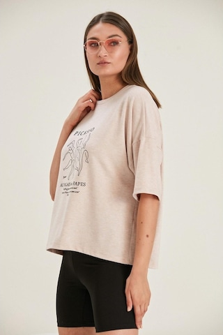 Alexandergardı Oversize Baskılı Kadın T-Shirt (B22-32000)