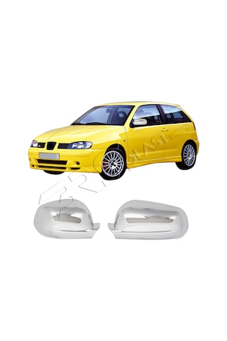 Seat İbiza 2 Facelift Uyumlu 1999-2002 Ayna Kapağı 2 Parça Abs Krom Kaplama