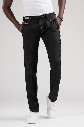 Ecer Slimfit Beli Lastikli Ve İplikli %100 Linen Ham Keten Jogger Pantolon 001