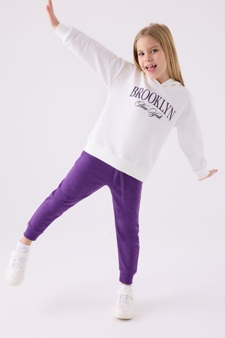 Rolypoly Kız Çocuk Beyaz Eşofman Takımı Rp3483-c-v1 Beyaz
