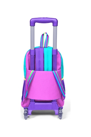 Coral High Kids Pembe Pastel Renkli Üç Bölmeli Çekçekli Okul Sırt Çantası 23959