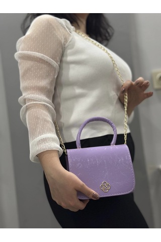 Biçomi Lila Cilt Krash Çanta Lila