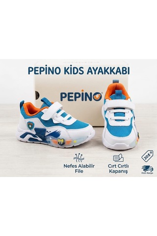 2185 Pepino Çocuk Ayakkabı Saks-beyaz