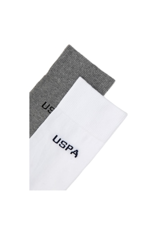 U.s. Polo Assn. Erkek Gri Melanj Çorap Soket 50318209-vr086 Grı Melanj